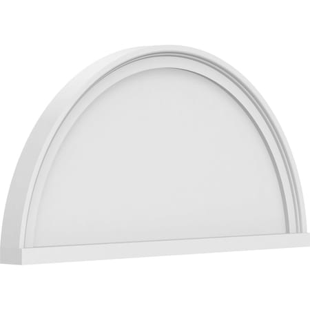 Ekena Millwork Half Round Smooth Architectural Grade PVC Pediment, 28"W x 14"H x 2"P PEDPS028X140HRO00